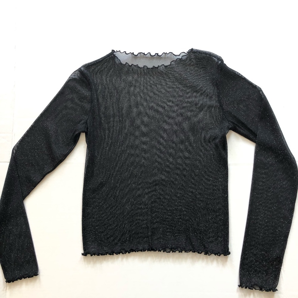 Brandy Melville black shear glittery top